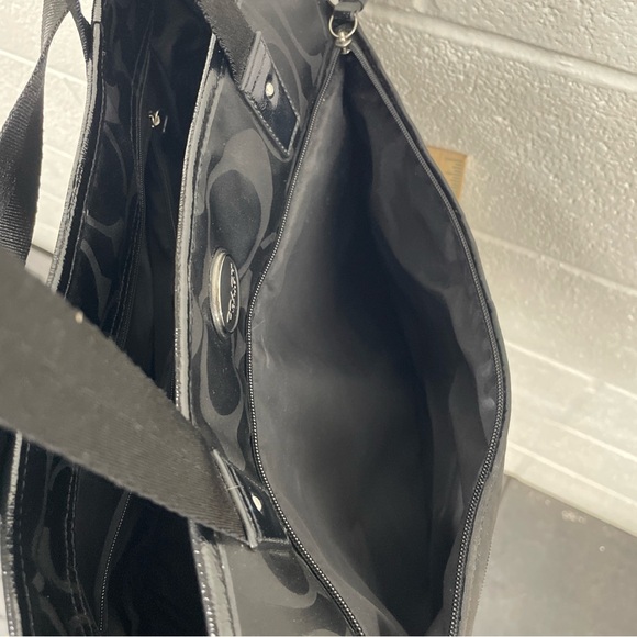 Coach Black Signature Tote Gym Bag Diaper Bag - Picture 6 of 8